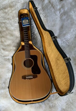 1978 Guild G - 37 Bld Acoustic Guitar Blonde Rare W/ Hsc & Tag Vintage