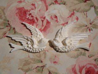Shabby & Chic Swallow Bird Furniture Appliques 1 Pair L/r Architectural Mount