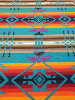 Vintage Pendleton South Western Aztec Blanket 73”x60” Reversible Chief Joseph 2