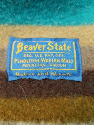 Vintage Pendleton South Western Aztec Blanket 73”x60” Reversible Chief Joseph 4
