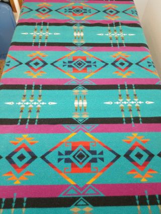 Vintage Pendleton South Western Aztec Blanket 73”x60” Reversible Chief Joseph 5