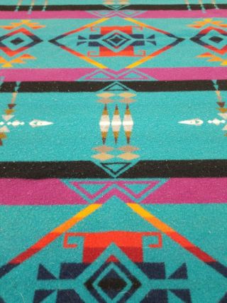 Vintage Pendleton South Western Aztec Blanket 73”x60” Reversible Chief Joseph 6