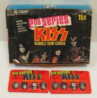 Kiss Vintage Donruss Series Series Ii Display Box,  2 Packs - 1978 Aucoin