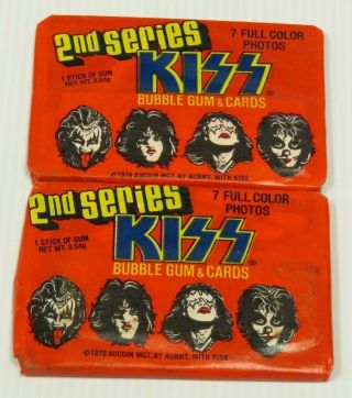 KISS VINTAGE DONRUSS SERIES SERIES II DISPLAY BOX,  2 PACKS - 1978 AUCOIN 2
