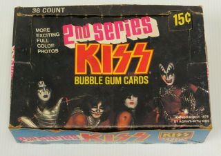 KISS VINTAGE DONRUSS SERIES SERIES II DISPLAY BOX,  2 PACKS - 1978 AUCOIN 4