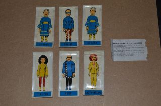 Vintage Thunderbirds Water Transfer Slides Decals 1965 - Rare Gerry Anderson Toy