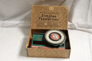Simplex Special Demonstrated Model B Typewriter.
