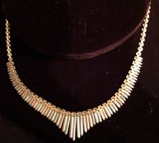 Vintage 14k Multi Gold Fancy Link Collar Necklace