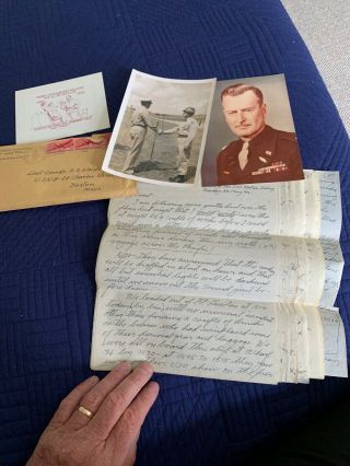 35 Page Letter From Lt.  Col.  John Dewitt To Lt.  Waldrop And Photos