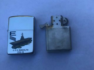 Vintage Town & Country Zippo - USS RANDOLPH CVS - 15 Hand - Painted Item 4