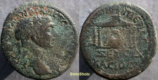 Ancient Roman Provincial Coin - Trajan - Seleucia Pieria - Temple Reverse
