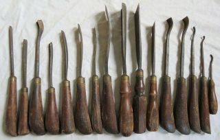 Addis Herring & Buck Carving Chisels/Gouges Vtg Old Antique Tool Estate 2
