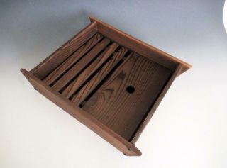 Japanese Wooden Sencha Tea Tray/ Cedar/ Tasteful Wood Grain/ 8997