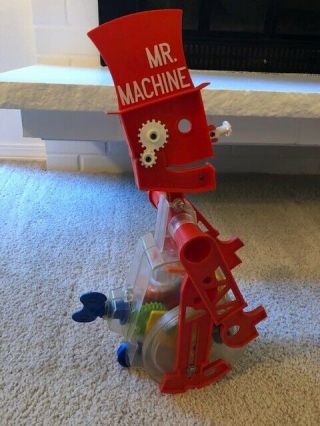 VINT 1977 ' MR.  MACHINE ' POLYMER GEARED WALKING TOY ROBOT,  ' IDEAL TOY CORP,  ' NY 2