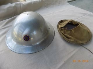 Vintage 1926 Aluminum Brodie Style Helmet Us American Legion War Army