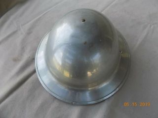 Vintage 1926 Aluminum Brodie Style Helmet US American Legion War Army 8