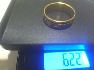 Vintage 14 Kt Yellow Gold Ring 6.  2 Gram Size 10.  5