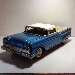 Vintage Japan Tin Friction 9 Inch Ford Ranchero Very Good Cond