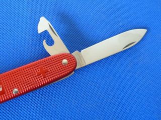 Victorinox Alox Red Old Cross Pioneer Swiss army knife 2 Layer EPM vintage 12