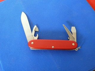 Victorinox Alox Red Old Cross Pioneer Swiss army knife 2 Layer EPM vintage 2