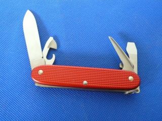 Victorinox Alox Red Old Cross Pioneer Swiss army knife 2 Layer EPM vintage 7