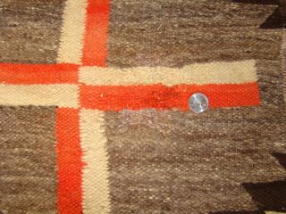 Antique Navajo Blanket Native American Dazzler Weaving Rug with Crosses 6