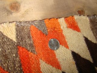 Antique Navajo Blanket Native American Dazzler Weaving Rug with Crosses 7
