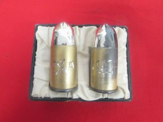 Wwi Us Salt And Pepper Shakers Pair Made By Silver P Company Riockford Il.