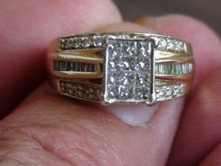 Lovely 1.  5 TCW 14Kt Yellow Gold Diamond Wedding Ring 2