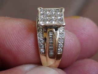Lovely 1.  5 TCW 14Kt Yellow Gold Diamond Wedding Ring 5