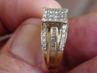 Lovely 1.  5 TCW 14Kt Yellow Gold Diamond Wedding Ring 6