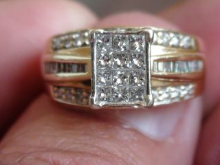 Lovely 1.  5 TCW 14Kt Yellow Gold Diamond Wedding Ring 7
