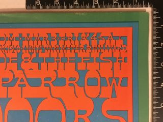 Vintage 1967 The Doors Poster,  2nd Print,  Avalon Ballroom,  Break On Through VG, 3