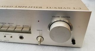 Vintage Luxman L - 3 Stereo Integrated Power Amplifier Amp Preamp 3