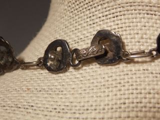 Antique Sterling Silver Necklace GARGOYLE Devil MASKS Poss.  Cini Theater Drama 7