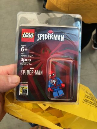 Sdcc 2019 Lego Exclusive Marvel Ps4 Spider - Man Mini - Figure Disney