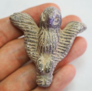 Ancient Ancient Mayan Statue Carved Goddess Bird Freedom Symbol Pendant