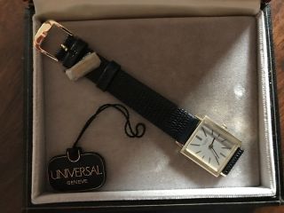 14kt Gold Square Universal Geneve Watch