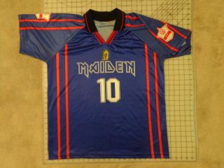 Vtg 1998/1999 Iron Maiden Soccer Jersey Shirt Mens L/xl Concert Tour Rare 90s T