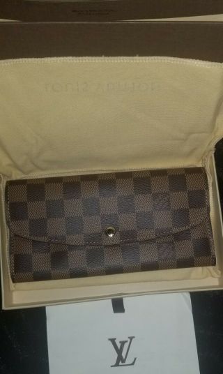 Louis Vuitton Pf Emilie Damier Purse Wallet - Box Receipt And Dustbag