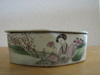 Vintage Chinese Painted Porcelain Is Handmade Cricket Cage Box