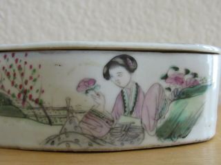 Vintage Chinese Painted Porcelain is handmade Cricket Cage Box 3