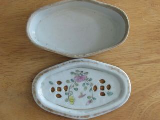 Vintage Chinese Painted Porcelain is handmade Cricket Cage Box 5