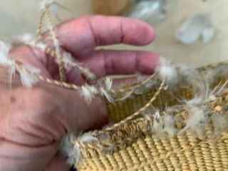 Vintage Australian Aboriginal Art Basket 1970s feather down woven in 2
