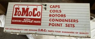 Vintage Orig.  Fomoco Ford Motor Company (metal) Parts Box,  Sign