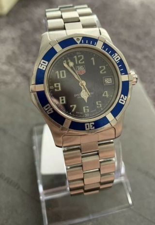 Tag Heuer 2000 Series Wm1113 Blue Bezel Rare Watch Vintage