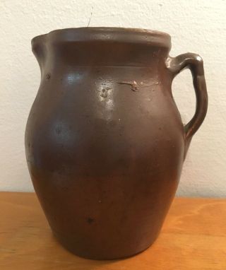 Antique Old Texas Stoneware Pottery Pitcher Crock Jug Brown Stoker Buy It Now