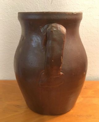 Antique Old Texas Stoneware Pottery Pitcher Crock Jug Brown Stoker Buy It Now 4