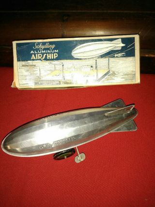 Schylling Aluminum Airship – Graf Zeppelin Wind - Up Tin Toy