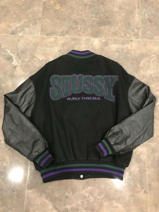 Vintage Stussy Letterman Jacket L
